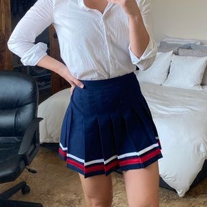 Hype & Vice Red, White, & Blue Cheerleader Skirt